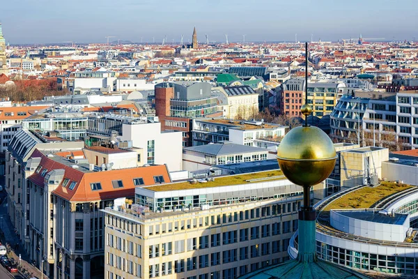 Letecký pohled do panoráma v centru města v Berlíně — Stock fotografie