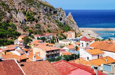 Güney Sardunya Akdeniz'de Buggerru şehir şehir