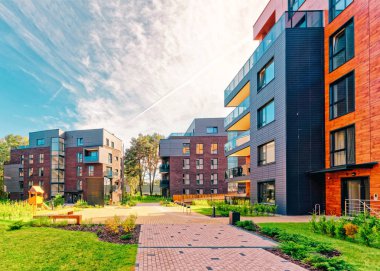 Banklar, apartman binaları Modern Avrupa kompleksi