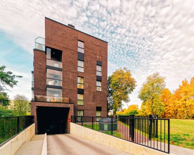 Garaj konut binasında modern mimari