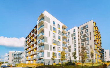 Daire modern ev konut kompleksi gayrimenkul açık