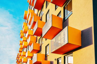 Renkli daire ev ev modern konut bina mimarisi alanı