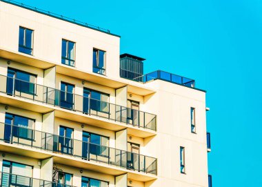 Konut daire ev cephe ve boş kopyalama alanı