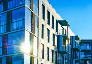 Modern apartman düz dış sunflare