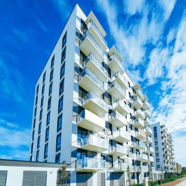 Modern ev ve ev konut bina gayrimenkul açık