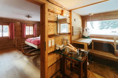 Sauna ve yatak yatak odası Modern tasarım İç