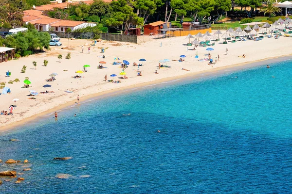 Landscape with beach at Mediterranean Sea in Villasimius — Stock Photo, Image