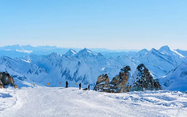 Hintertuxer Gletscherskigebiet im Zillertal in Tirol Österreich — Stockfoto