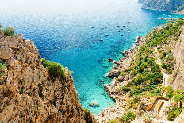 Via Krupp a Marina Piccola sull'Isola di Capri — Foto Stock