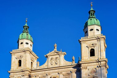 Avusturya'daki Salzburger Dom Salzburg Katedrali Cephesi