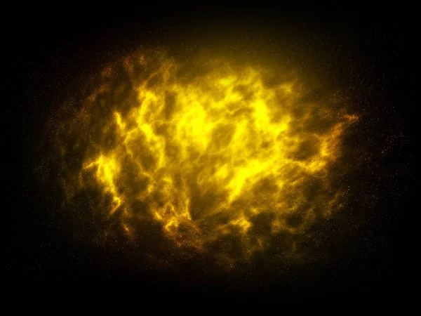 Nebulosa Estrellada Oro Amarillo Brillante — Foto de Stock