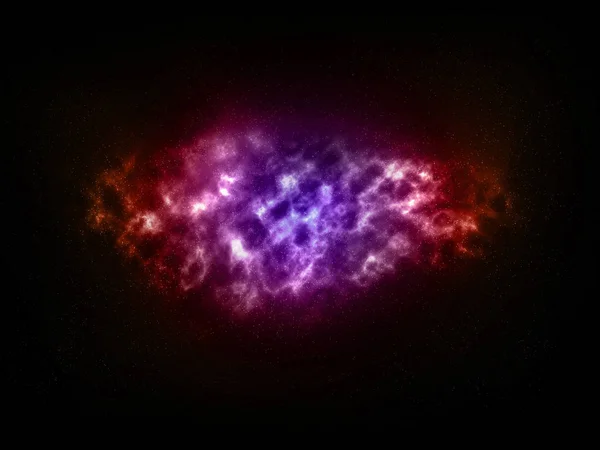 Nebulosa Roja Púrpura Brillante Estrellada — Foto de Stock