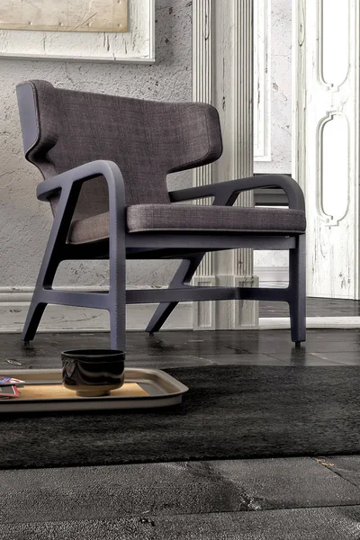 Fulgens Krzesło Prezentacje Wnętrz Wnętrza — Zdjęcie stockowe