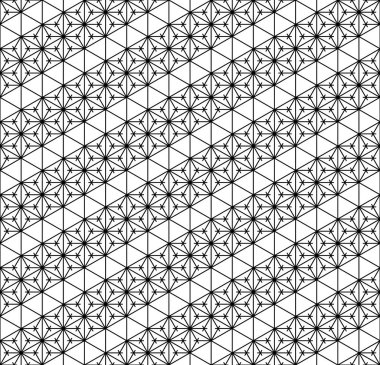Sorunsuz geleneksel Japon geometrik süs. Siyah ve beyaz.