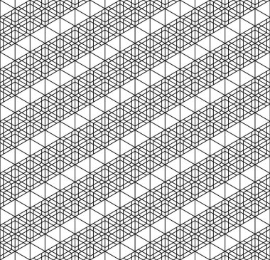 Sorunsuz geleneksel Japon geometrik süs. Siyah ve beyaz.