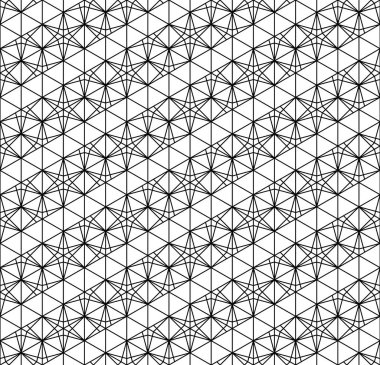 Sorunsuz geleneksel Japon geometrik süs. Siyah ve beyaz.