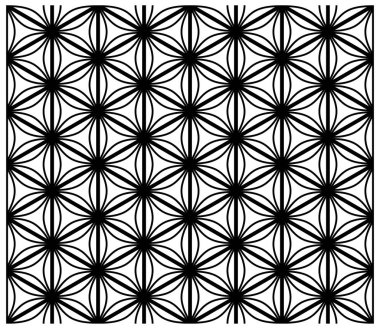 Sorunsuz Japon arka planı ve desen siyah siluet