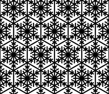 Sorunsuz geleneksel Japon Kumiko kar taneleri şeklinde desen