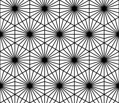 Tarzı Kumiko kesintisiz geometrik desen