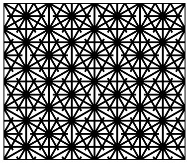 Japonca arka plan ve siyah siluet desende