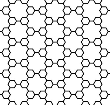 Dikişsiz basit geometrik desen altıgen yıldız
