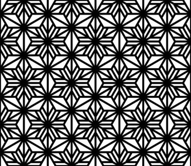 Seamless modeli üzerinde süs Kumiko.Black renkli çizgiler dayalı..