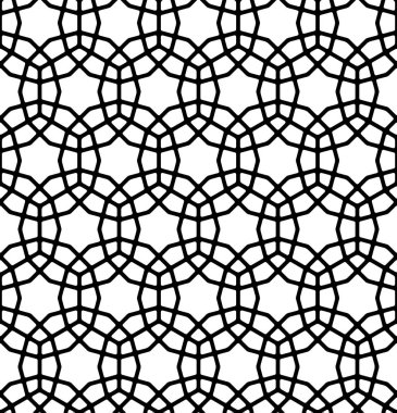 Köşeleri yuvarlatılmış kesintisiz geometrik süsleme