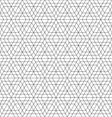 Siyah beyaz sorunsuz Arapça geometrik süsleme.