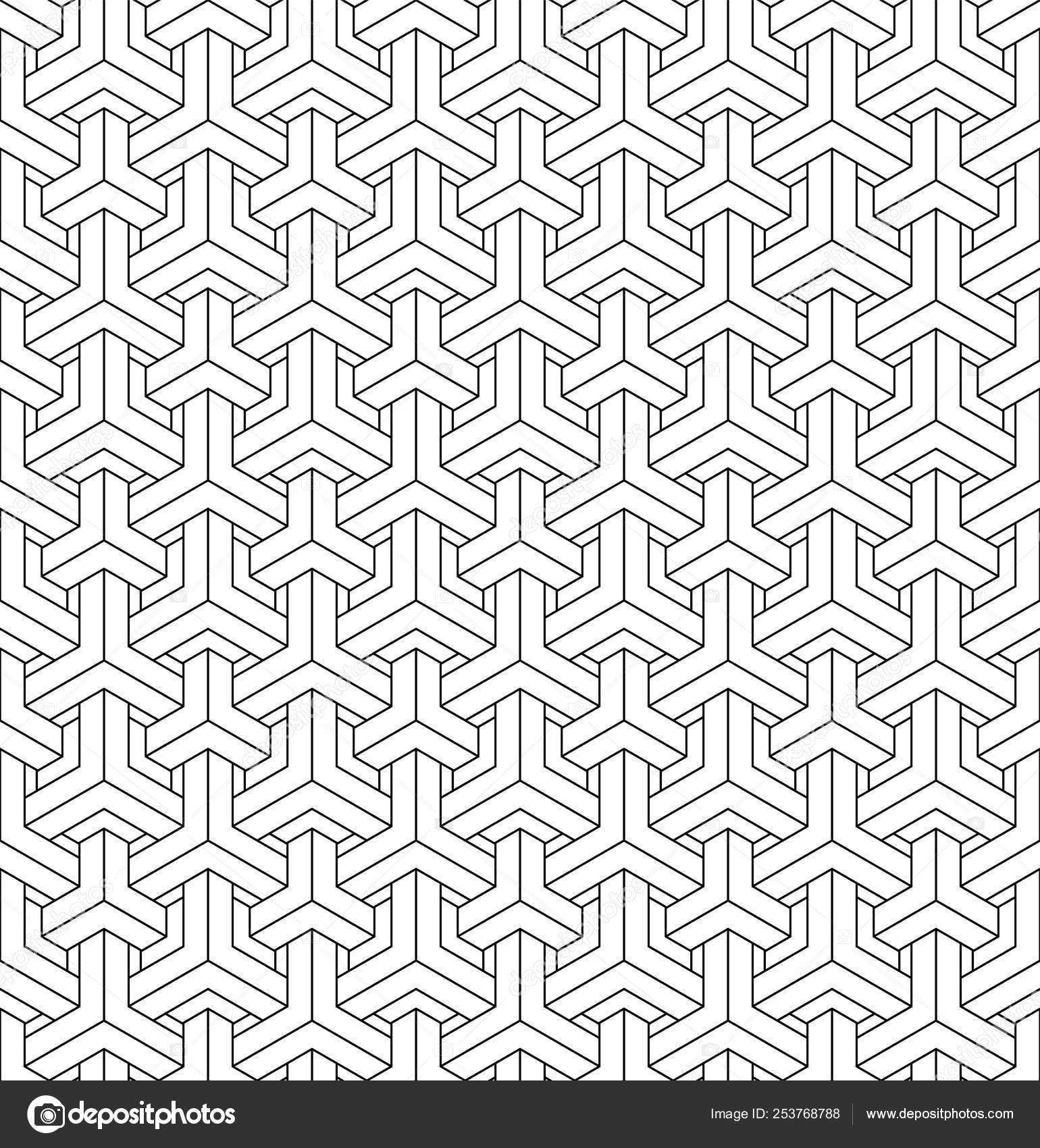 Seamless geometric pattern based on japanese pattern kumiko. — Free ...