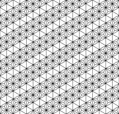 Seamless modeli Japon Kumiko süsleme dayalı