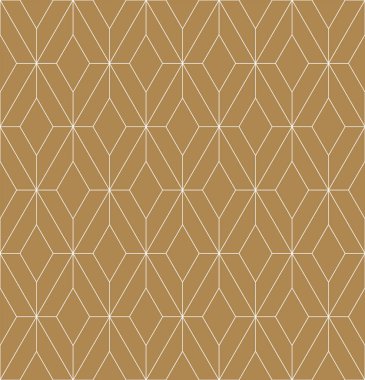 Altın ve beyaz kesintisiz geometrik desen.