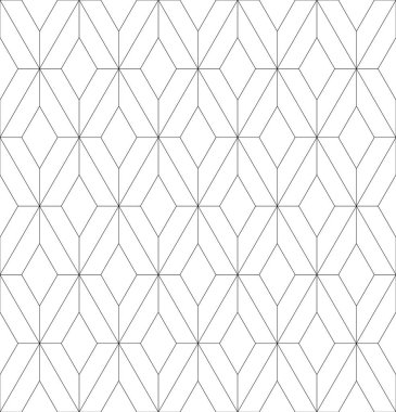 Seamless Japon modeli shoji kumiko siyah beyaz.