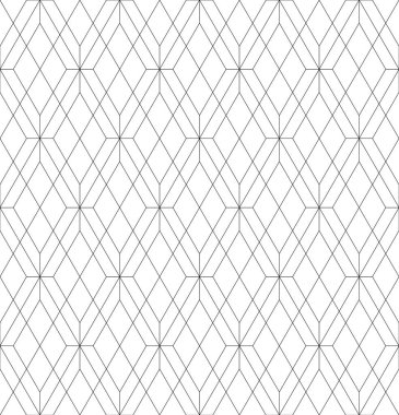 Seamless Japon modeli shoji kumiko siyah beyaz.