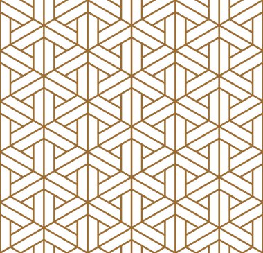 Seamless Japon modeli shoji kumiko altın içinde.