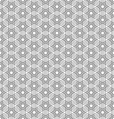 Japon süs Kumiko.Black ve beyaz dayalı Dikişsiz soyut desen.