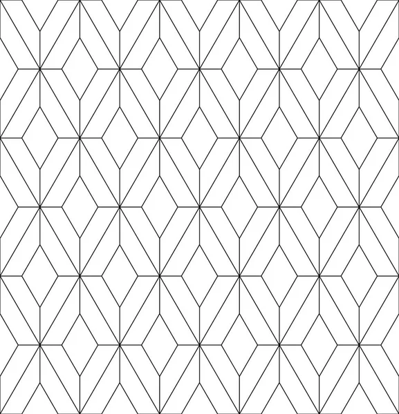 Vzor bezešvé japonské shoji kumiko v černé a bílé barvy. — Stockový vektor