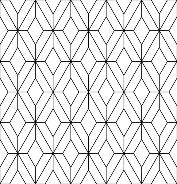 Vzor bezešvé japonské shoji kumiko v černé a bílé. — Stockový vektor