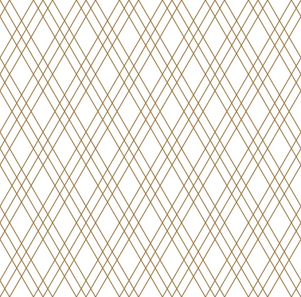 Seamless japanese pattern shoji kumiko in light brown color. — Stock Vector