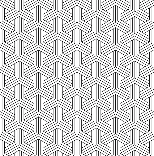 Sömlös japanska mönster shoji kumiko i svart och vitt. — Stock vektor
