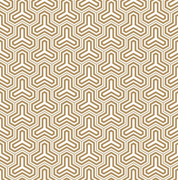 Seamless geometric pattern in brown geometric lines — Stock Vector
