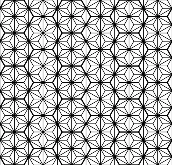 Sorunsuz geleneksel Japon geometrik süs. Siyah ve beyaz.