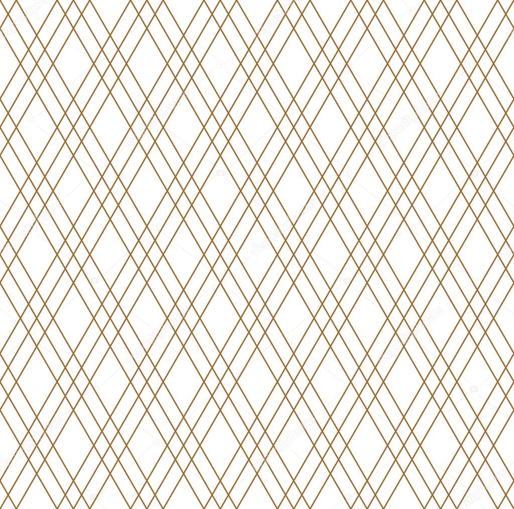 Seamless japanese pattern shoji kumiko in light brown color.