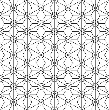 Seamless modeli Japon süs Kumiko dayalı