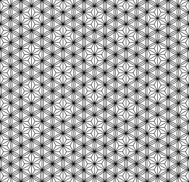 Kumiko.Black ve beyaz sorunsuz geleneksel Japon süsleme.