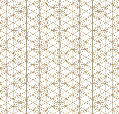 Sorunsuz geleneksel Japon Kumiko.Golden renkli çizgiler süsleme.