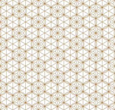 Sorunsuz geleneksel Japon Kumiko.Golden renkli çizgiler süsleme.