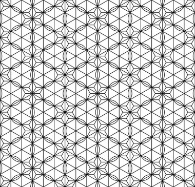 Kumiko.Black ve beyaz sorunsuz geleneksel Japon süsleme.