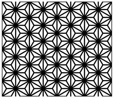 Sorunsuz Japon arka planı ve desen siyah siluet