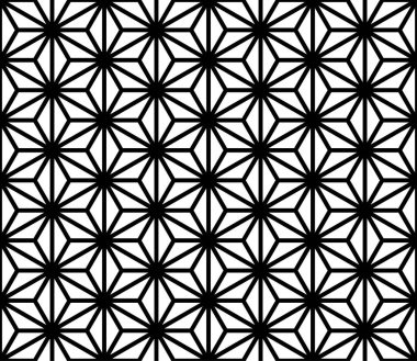 Sorunsuz Japon arka planı ve desen siyah siluet