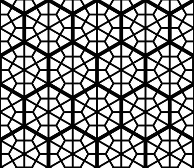 Seamles temel geometrik süsleme kumiko